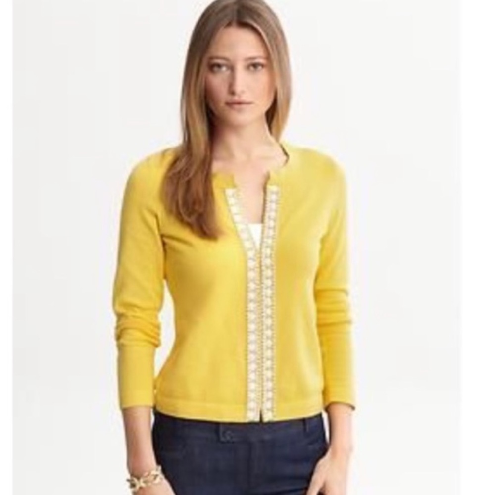 Banana Republic Beaded Cardigan Sweater